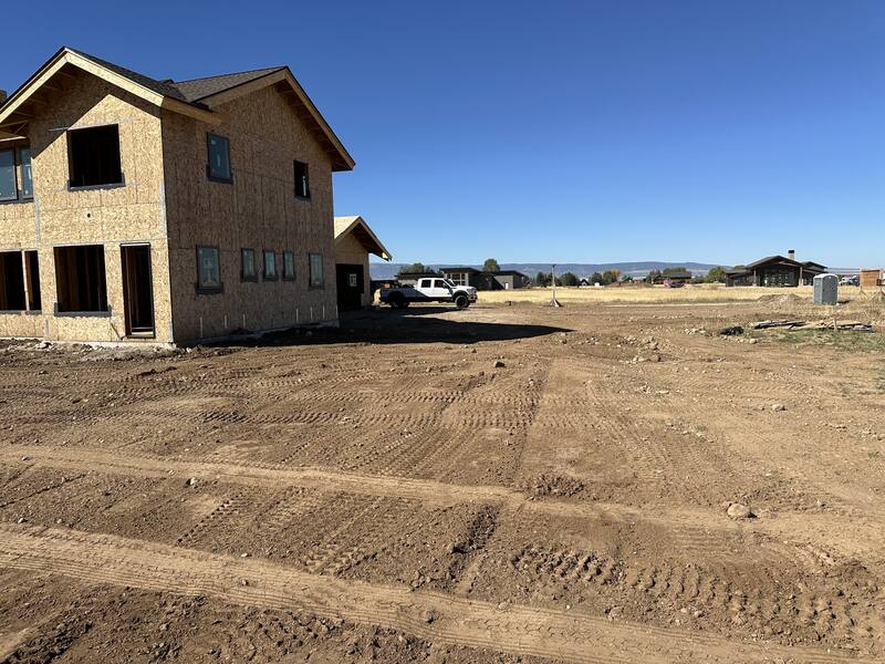 Custom home under construction, framed and mid-build, on a SwagerBuilds Idaho jobsite