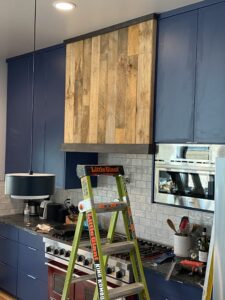 construction on modern kitchen