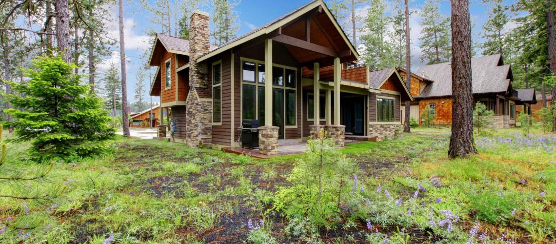 beautiful cabin in the woods